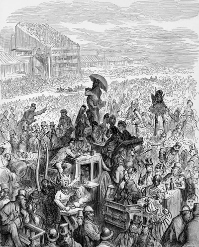 The Derby - At Lunch by Gustave Dore