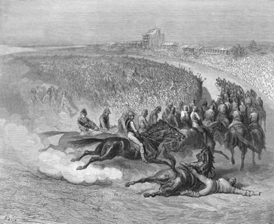 The Derby - Tattenham Corner by Gustave Dore