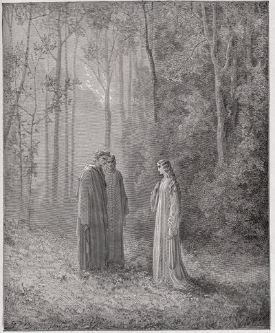 The Divine Comedy, Purgatorio, Canto 5: Dante speaks with Pia de Tolomei - Illustration by Gustave Dore by Gustave Dore
