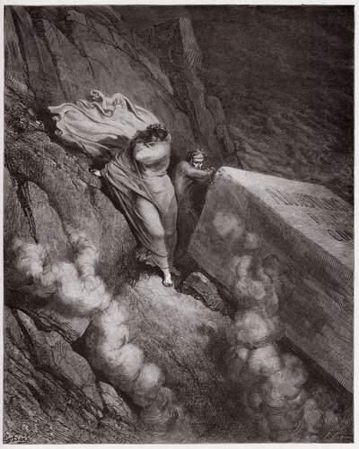The Divine Comedy, Inferno, Canto 11: The burning tomb of Pope Anastasius II - by Dante Alighieri - Illustration by Gustave Dore by Gustave Dore
