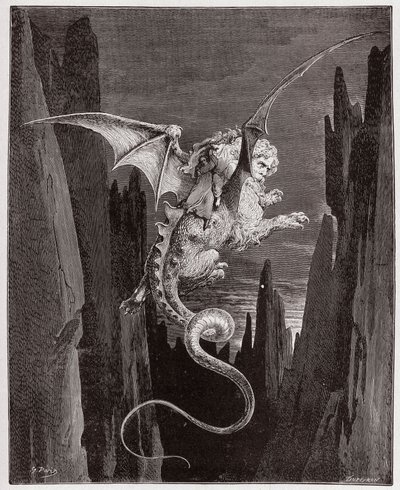 The Divine Comedy, Inferno, Canto 17: The descent into the abyss on Geryon