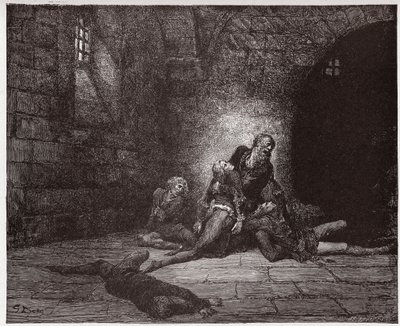 The Divine Comedy, Inferno, Canto 33: Gaddo dies before his father