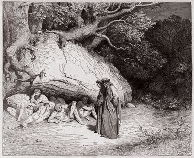 The Divine Comedy, Inferno, Canto 4: The Innocent Souls in Limbo - by Dante Alighieri (1265-1321) - Illustration by Gustave Dore (1832-1883) by Gustave Dore