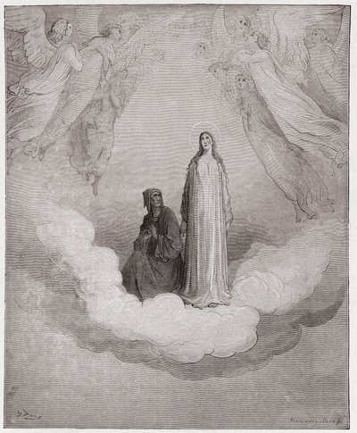 The Divine Comedy, Paradiso, Canto 21: Blessed Beatrice in the seventh circle - by Dante Alighieri (1265-1321) - Illustration by Gustave Dore (1832-1883) by Gustave Dore