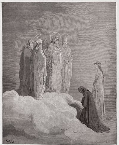 The Divine Comedy, Paradiso, Canto 26: St. John examines Dante concerning love - by Dante Alighieri - Illustration by Gustave Doré by Gustave Dore