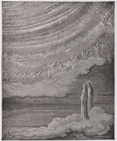 The Divine Comedy, Paradiso, Canto 28: The scintillating host of heaven - Illustration by Gustave Dore by Gustave Dore