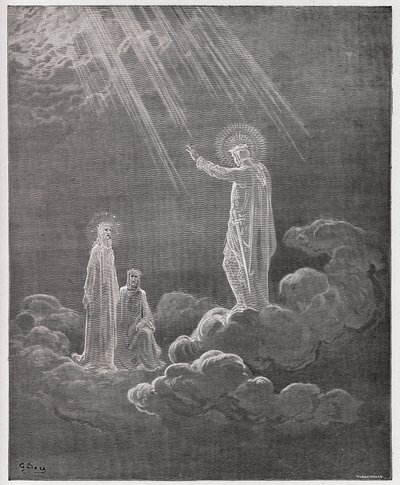 The Divine Comedy, Paradiso, Canto 8: Charles Martel addresses Dante and Beatrice - Illustration by Gustave Dore by Gustave Dore