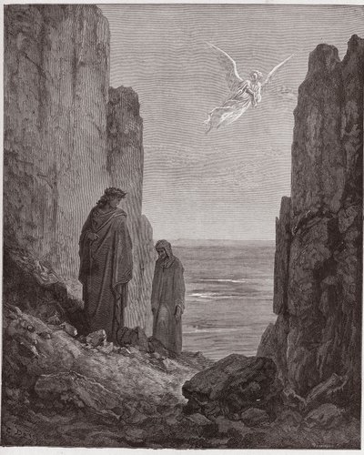The Divine Comedy, Purgatorio, Canto 19: The poets ascend to the fifth circle - by Dante Alighieri (1265-1321) - Illustration by Gustave Dore (1832-1883) by Gustave Dore
