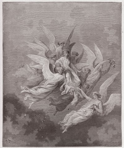 The Divine Comedy, Purgatorio, Canto 30: Beatrice among the angels - by Dante Alighieri - Illustration by Gustave Doré by Gustave Dore