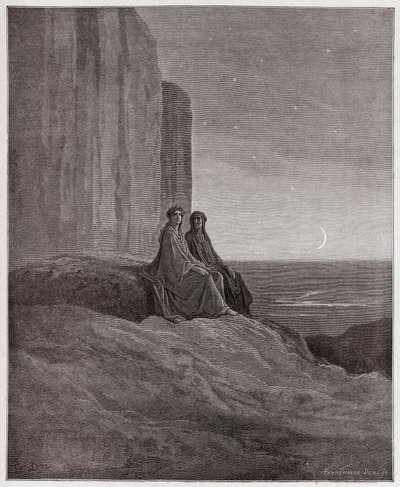The Divine Comedy, Purgatorio, Canto 9: Twilight - by Dante Alighieri - Illustration by Gustave Dore by Gustave Dore