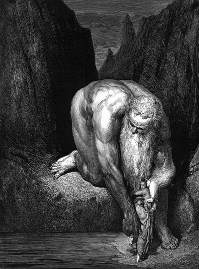 The Divine Comedy: The Giant Antaeus by Gustave Dore