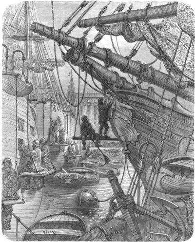 The Docks - The Concordia by Gustave Dore