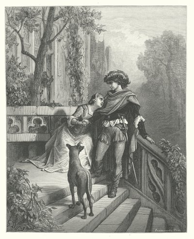 The Fables of La Fontaine: The Two Pigeons by Gustave Dore