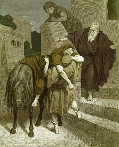 The Good Samaritan at the Inn by Gustave Dore