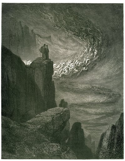 The Hell of Dante Alighieri (The Divine Comedy) illustrated by Gustave Dore. French edition of 1861 by Gustave Dore
