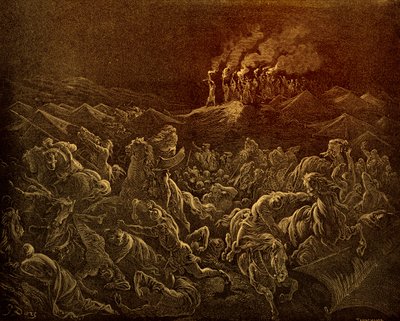 The Midianites put to flight by Doré - Bible by Gustave Dore