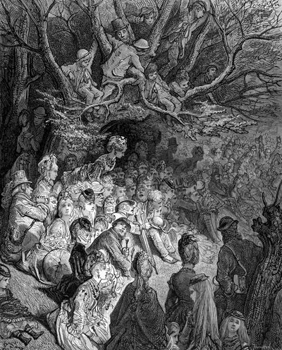 The River Bank - Under the Trees by Gustave Dore