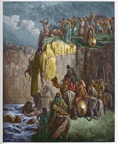 The Slaughter of the Prophets of Baal - engraving in 