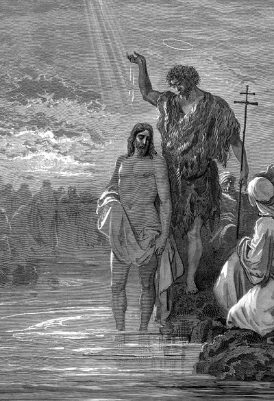 The baptism of Christ by Gustave Dore
