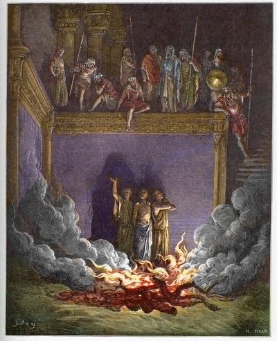 The Three Young Men in the Burning Furnace by Gustave Dore