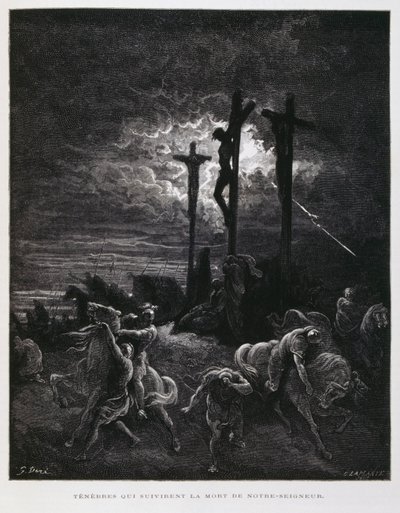 The crucifixion of Christ, Illustration from the Dore Bible by Gustave Dore