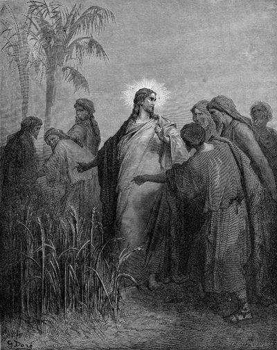 The disciples plucking corn on the Sabbath by Gustave Dore