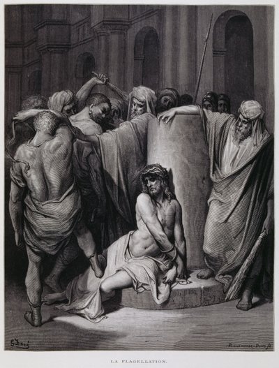The Flagellation of Christ; Illustration from the Dore Bible by Gustave Dore