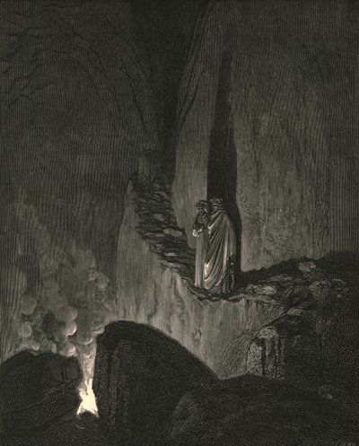 The Guide, Who Marked How I Did Gaze Attentive, Thus Began by Gustave Dore