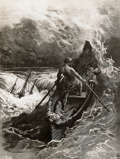 The mariner, from the Rime of the Ancient Mariner by Gustave Dore