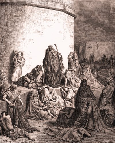 The People Mourn Over Jerusalem - Bible by Gustave Dore