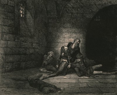 Then Geddo at My Feet Outstretched Did Fling Him, Crying, Hast No Help for Me My Father!, c1890 by Gustave Dore