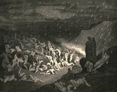 Unceasing was the play of wretched hands, c1890 by Gustave Dore