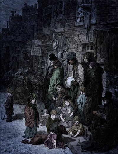 Victorian London- Whitechapel by Gustave Doré by Gustave Dore
