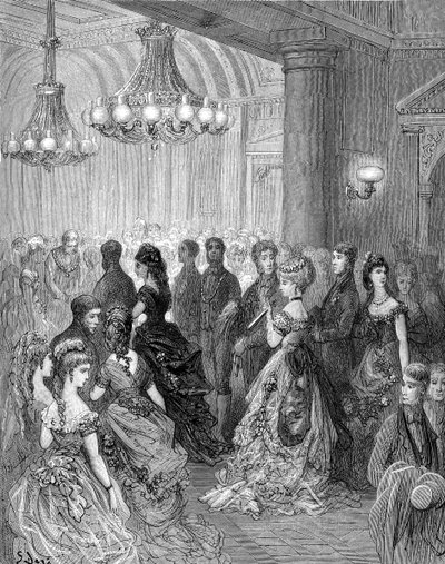 Victorian ball at the Mansion House, London (engraving by Gustave Doré) by Gustave Dore