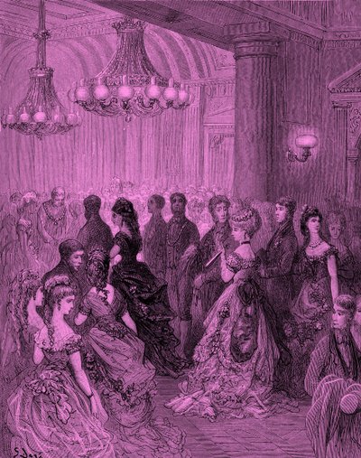 Victorian Ball at the Mansion House, London (engraving) by Gustave Dore