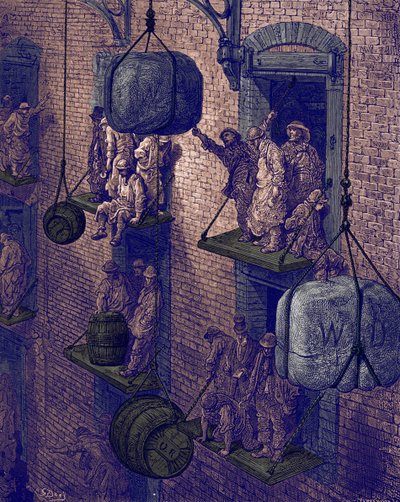 Warehousing In The City by Gustave Dore