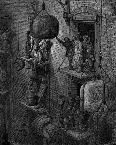 Warehousing In The City by Gustave Dore