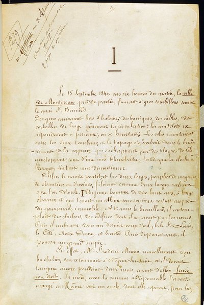 First page of the manuscript of 