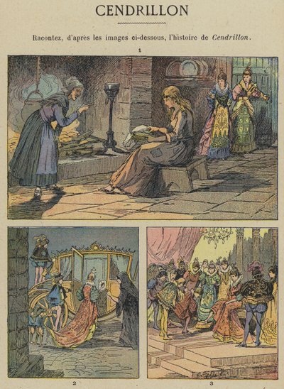 Cinderella (colour litho) by Gustave Fraipont
