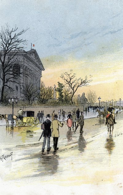 View of the Palais Bourbon, Seat of the French National Assembly, Paris by Gustave Fraipont