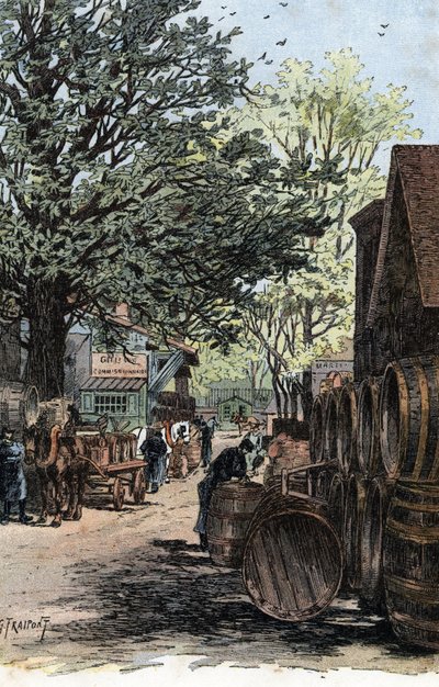 View of the new warehouse on Rue Laroche, Bercy, Paris from 