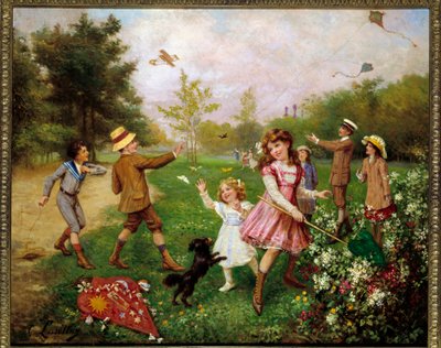 The Butterfly Hunt by Gustave Francois Lasellaz