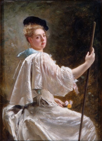Lady with a Staff by Gustave Jacquet