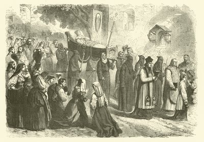 Funeral Procession of a Young Girl, Sparanise, Italy by Gustave Janet
