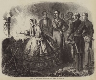 Visit of the Queen of Spain to the Mines of San Juan by Gustave Janet