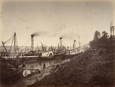Fête de S. A. Ismaïl Pacha à bord des bateaux de LL. A A. les princes, janvier 1867 by Gustave Le Gray