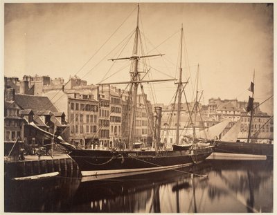 La Reine Hortense - Yacht of the Emperor, Havre by Gustave Le Gray