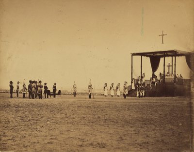 Military Mass at Camp de Chalons in the Presence of the Emperor by Gustave Le Gray