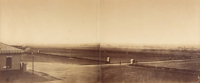 Panorama of the Camp at Châlons (six photographs in three frames) by Gustave Le Gray