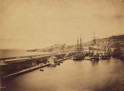 Ships in Harbor, Sète by Gustave Le Gray